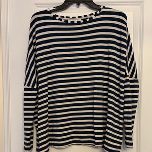 Masai of Copenhagen top in navy and cream.